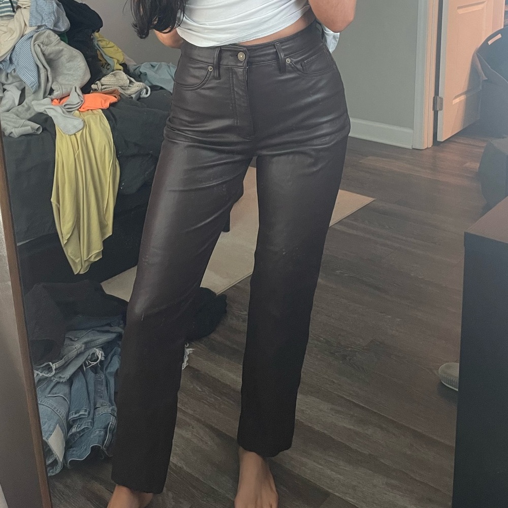 Express faux leather pants